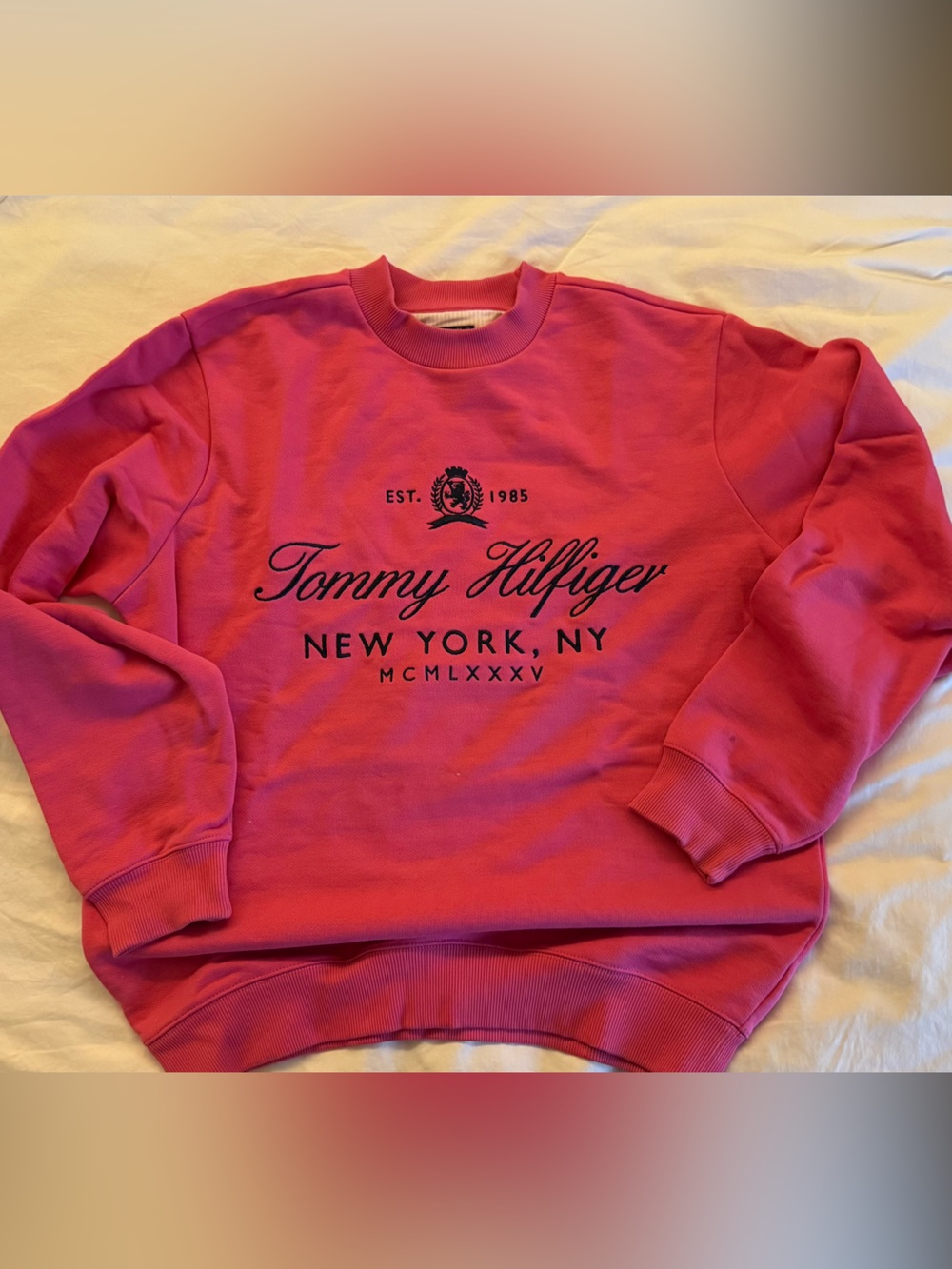 Tommy Hilfiger M French Terry heavyweight Women’s Crewneck Sweatshirt - Pink
